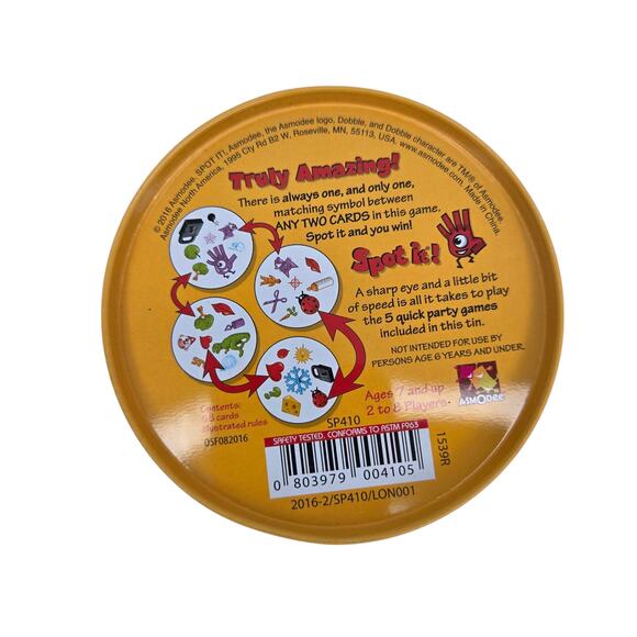 Asmodee Spot It Family Card Game Picture Matching 2-8 Players Complete‎ 2016 - Picture 3 of 3